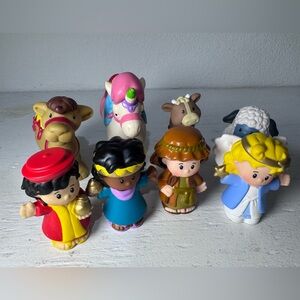 Lot of 8 Fisher Price Little People Figures & Animals Toys
